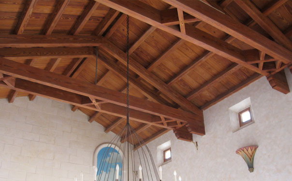 Ceiling restored by JW Roofing craftsman